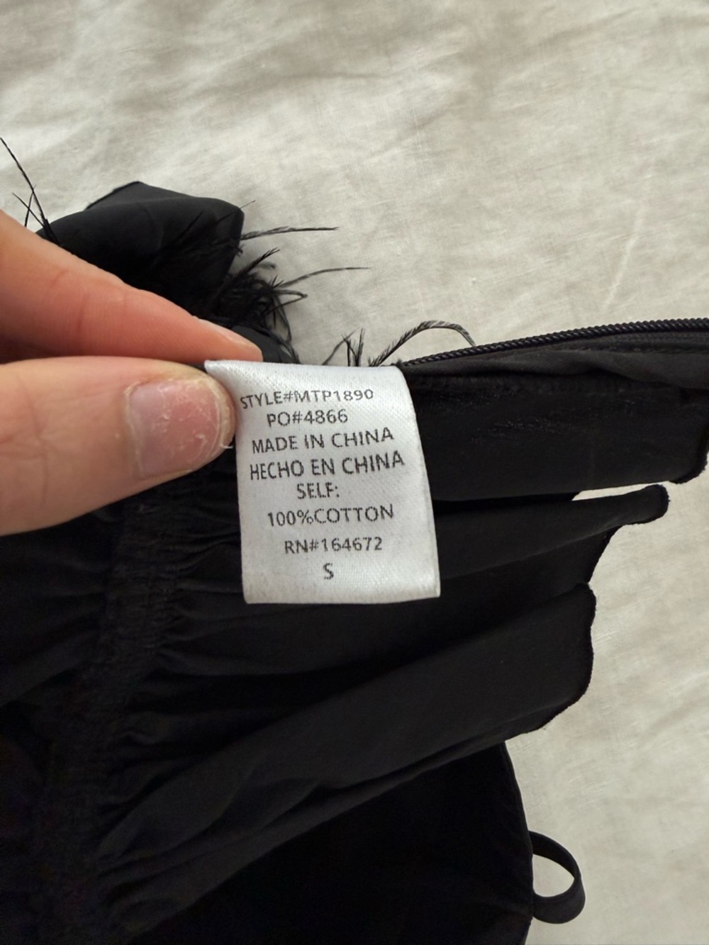Feather Detail Black Camisole - Picture 4 of 4